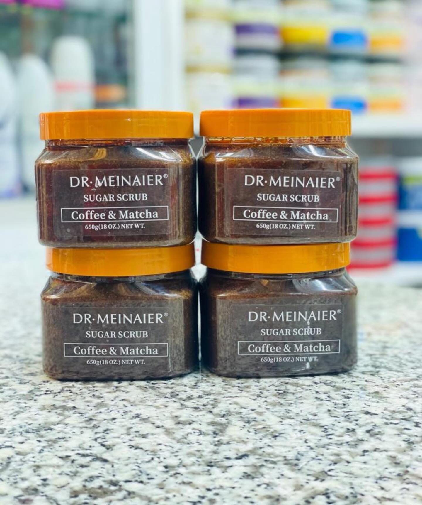 Dr Meinaier Sugar Scrub Coffe And Matcha 650g Polishes, Firms, Anti Spots Exfoliates Dead Skin Cells, Promote Blood Circulation, Hydrate The Skin, Nourishes & Softens Body Scrubs