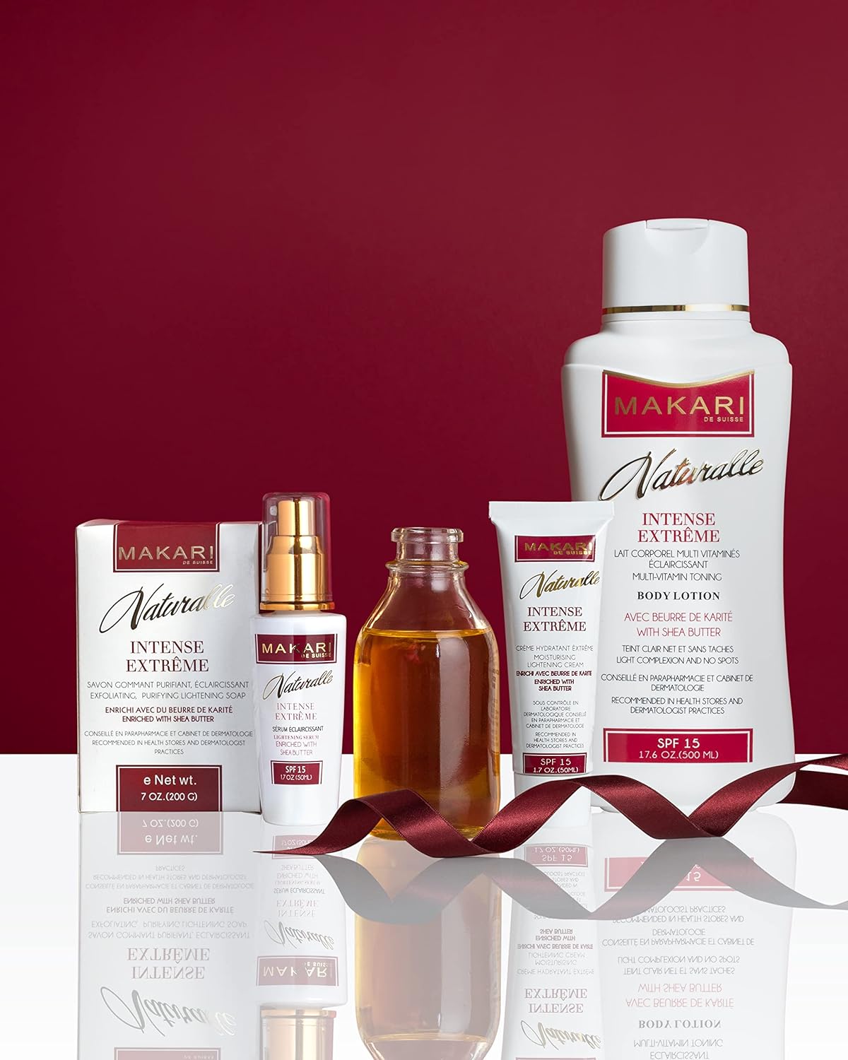 MAKARI Naturalle Intense Extreme Body Lotion SPF15 (500ml) | Toning Body Lotion for Dry to Normal Skin Types | Brightens Complexion and Helps Fade Marks | Soothes and Conditions with Shea Butter