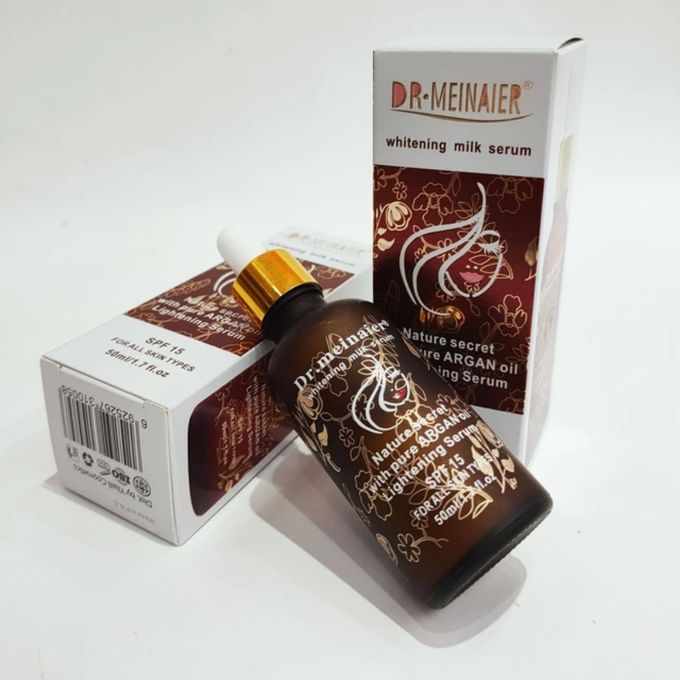 DR MEINAIER Whitening Milk Serum +Argan Oil SPF 15 Anti-aging Fade Spots Clarify Your skin and be Blemish Free Clears Dark Spots Blemishes Blackheads Body Serums