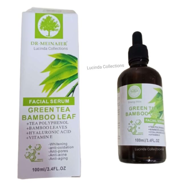 DR MEINAIER Green Tea Bamboo Facial Serum +Argan Oil SPF 15 Anti-aging Fade Spots Clarify Your skin and be Blemish Free Clears Dark Spots Blemishes Blackheads Body Serums