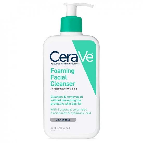 237ml Face Cleanser for Normal to Oily Skin 355ml with Niacinamide and 3 Essential Ingredients Gentle On The skin Fragrance free Non-comedogenic Face Cleansers