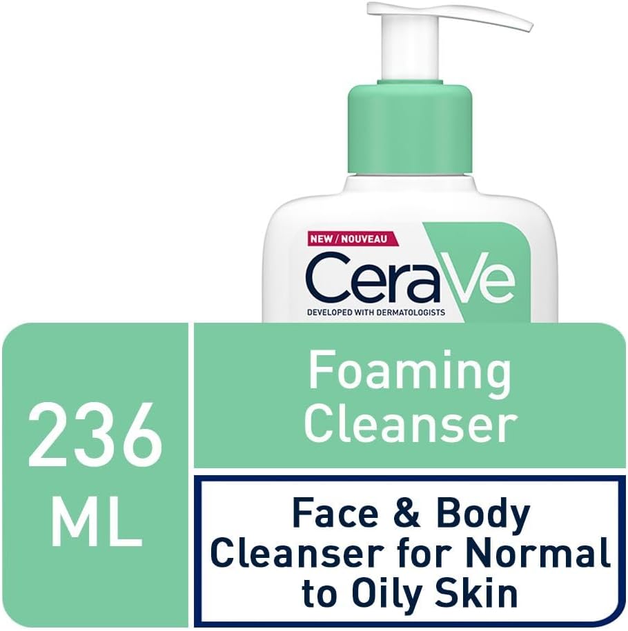 237ml Face Cleanser for Normal to Oily Skin 355ml with Niacinamide and 3 Essential Ingredients Gentle On The skin Fragrance free Non-comedogenic Face Cleansers
