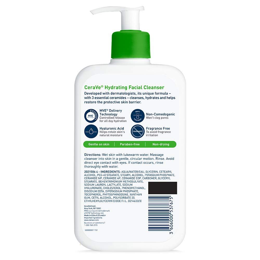 237ml Face Cleanser for Normal to Oily Skin 355ml with Niacinamide and 3 Essential Ingredients Gentle On The skin Fragrance free Non-comedogenic Face Cleansers