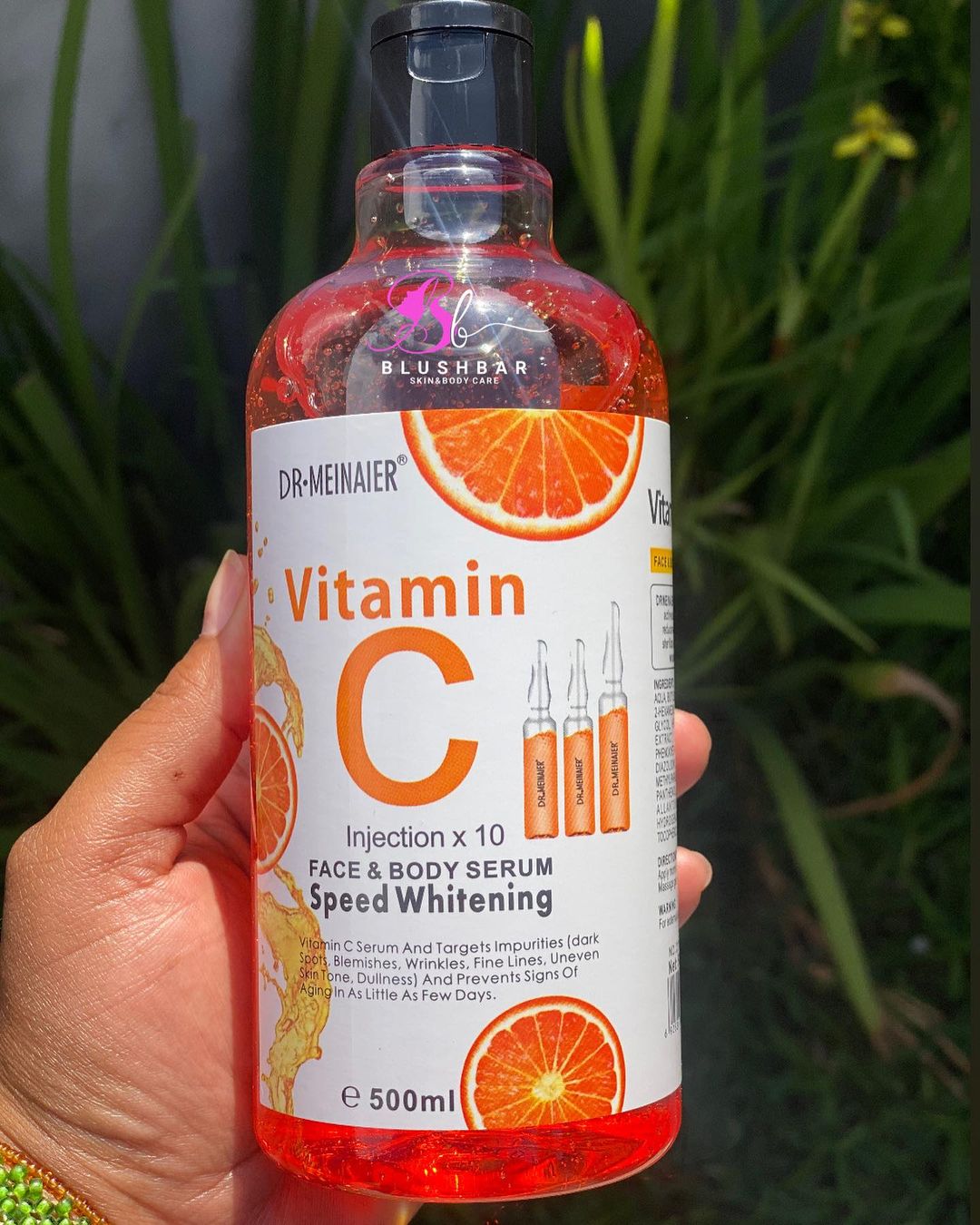 DR MEINAIER Vitamin C Face & Body Serum 500 ml – Brightening & Anti-Aging with Ascorbic Acid, Glycolic & Kojic Acids – Hydrating Skin Repair for Face and Body