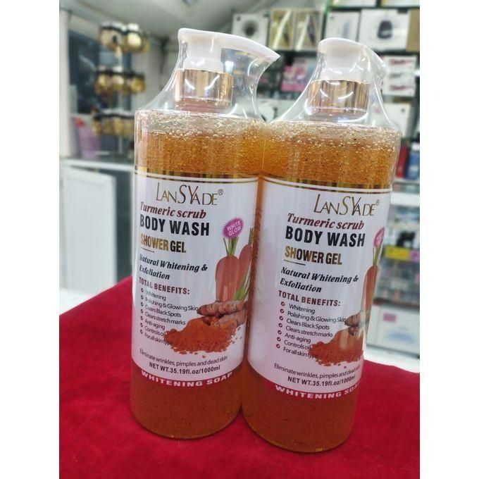 LansYade Inall Collagen Skin Whitening Bath Shower Gel Moisturizing Exfoliating Cleansing Body Wash Liquid Soap Nourish Anti-wrinkle Acne Spot Remover Body Wash