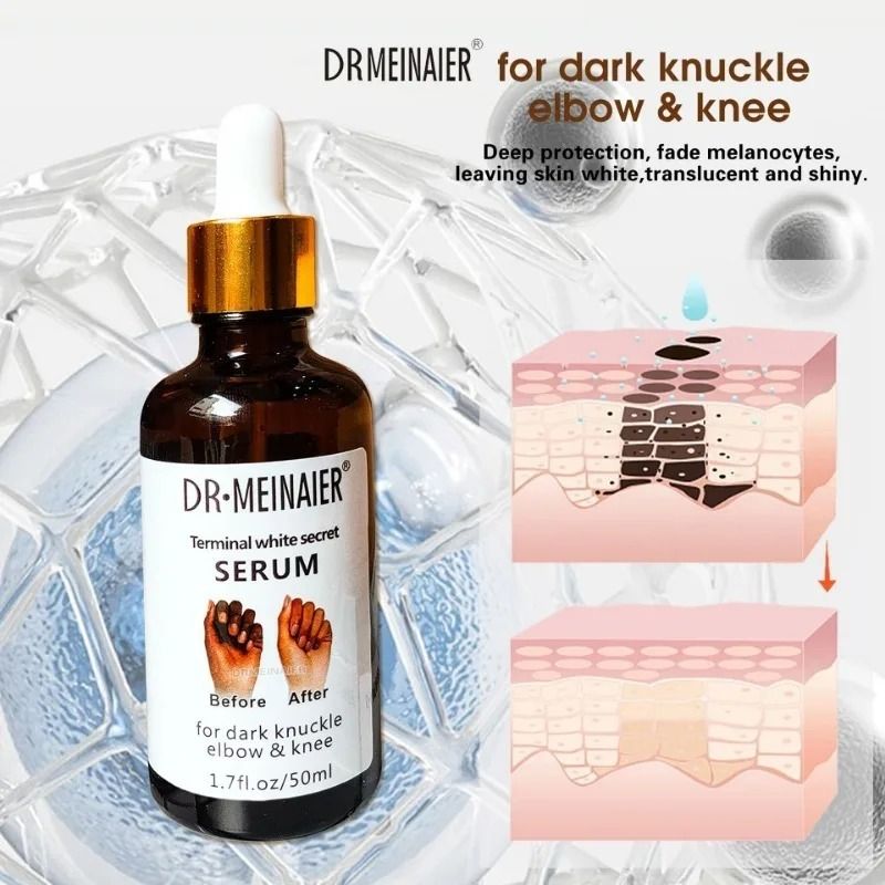 DR MEINAIER Terminal White Secret Serum For Dark Knuckle Elbow & Knee, 50ml Whitening Skin Revitalizer Nourishing Moisturizer Lightening Firming Anti-Wrinkle Creams & Moisturizers 50ml