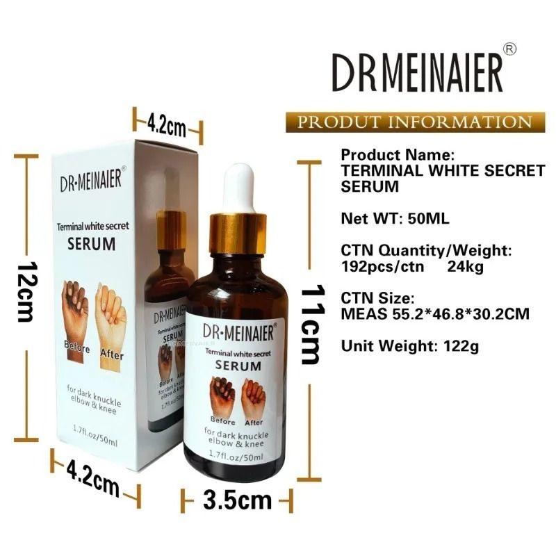 DR MEINAIER Terminal White Secret Serum For Dark Knuckle Elbow & Knee, 50ml Whitening Skin Revitalizer Nourishing Moisturizer Lightening Firming Anti-Wrinkle Creams & Moisturizers 50ml