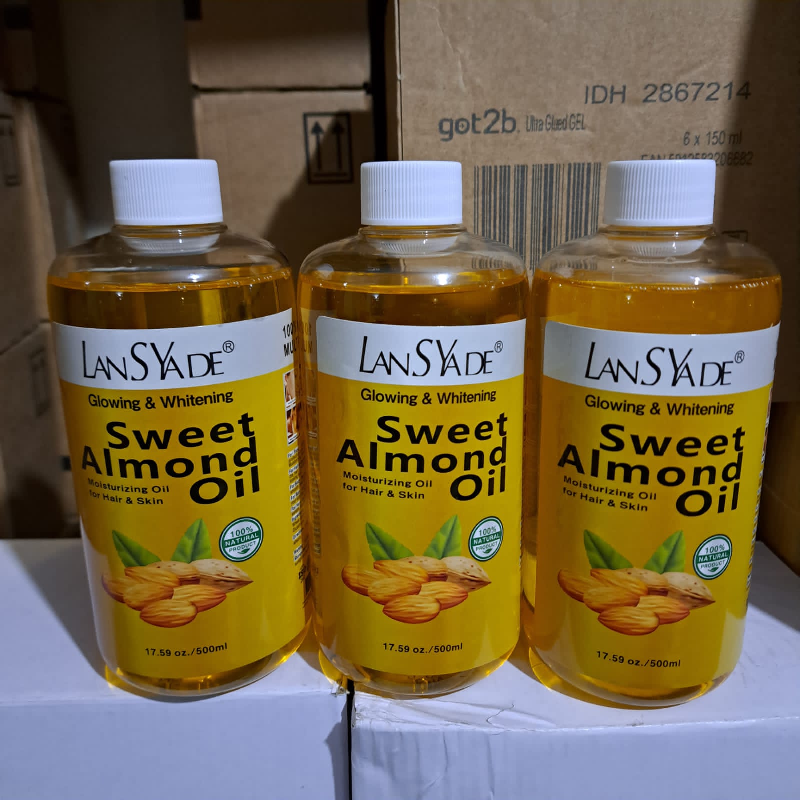 LansYade Pure Organic Whitening Body Oil Skincare Nourishing Vitamin E Coconut Oil Fast Absorb Brightening Essential Massage Turmeric Oil Skin Care Body Oil