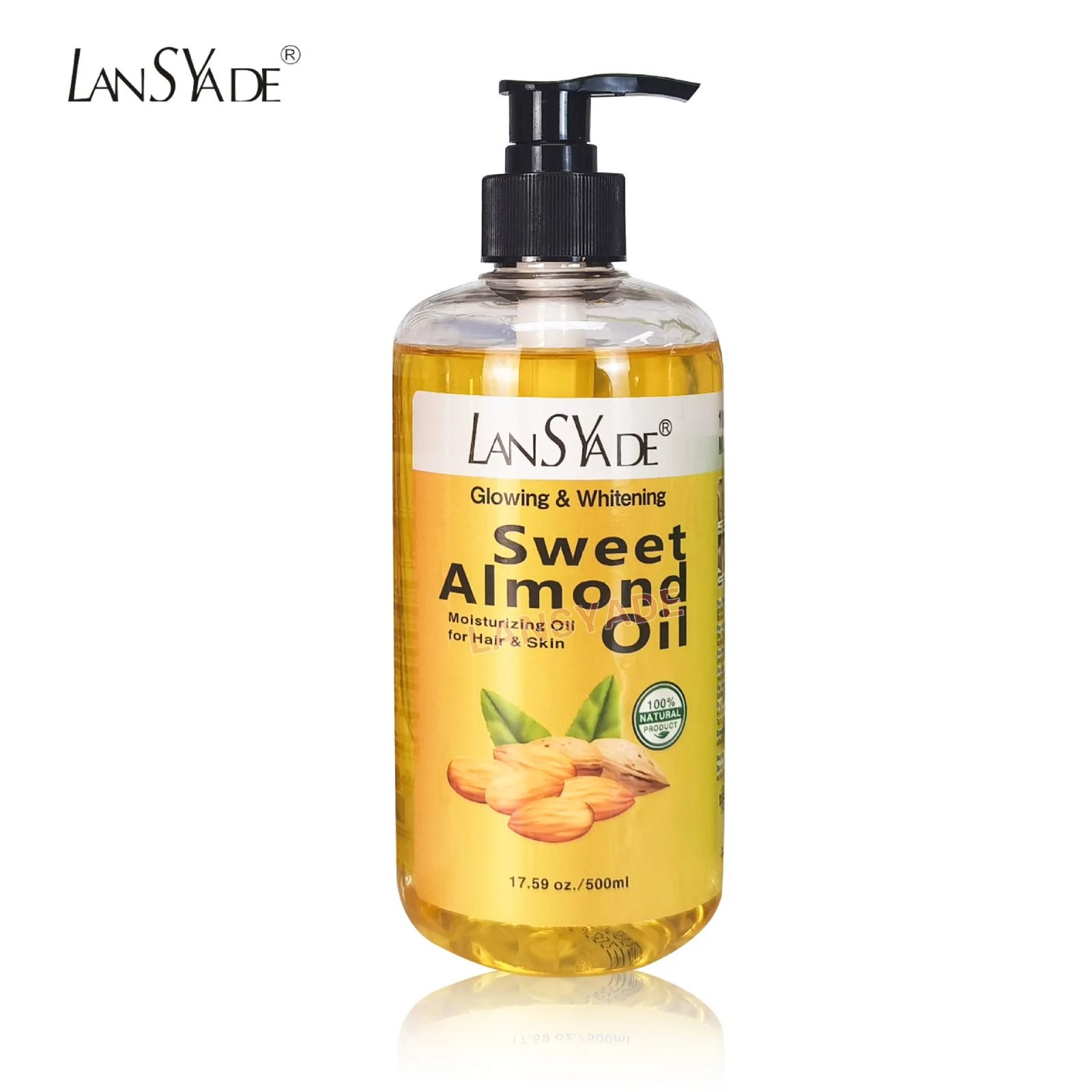 LansYade Pure Organic Whitening Body Oil Skincare Nourishing Vitamin E Coconut Oil Fast Absorb Brightening Essential Massage Turmeric Oil Skin Care Body Oil