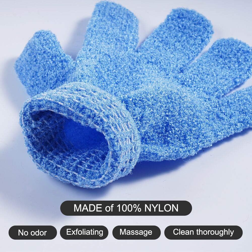 20 Pcs Exfoliating Gloves,Made of 100% Nylon, Shower Double Sided Exfoliating Gloves for Beauty Spa Massage Skin Shower Body Scrubber Bathing Accessories