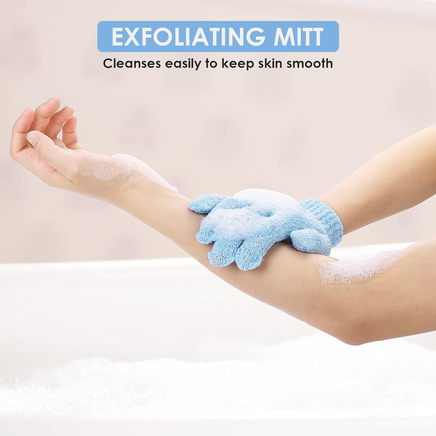 12 Pcs Pair Bath Gloves for Shower Natural Loofah Exfoliating Wash Gloves for Body and Face, Dead Skin Remover, Double Sided Microfibre Shower Body Gloves for Adults and Kids