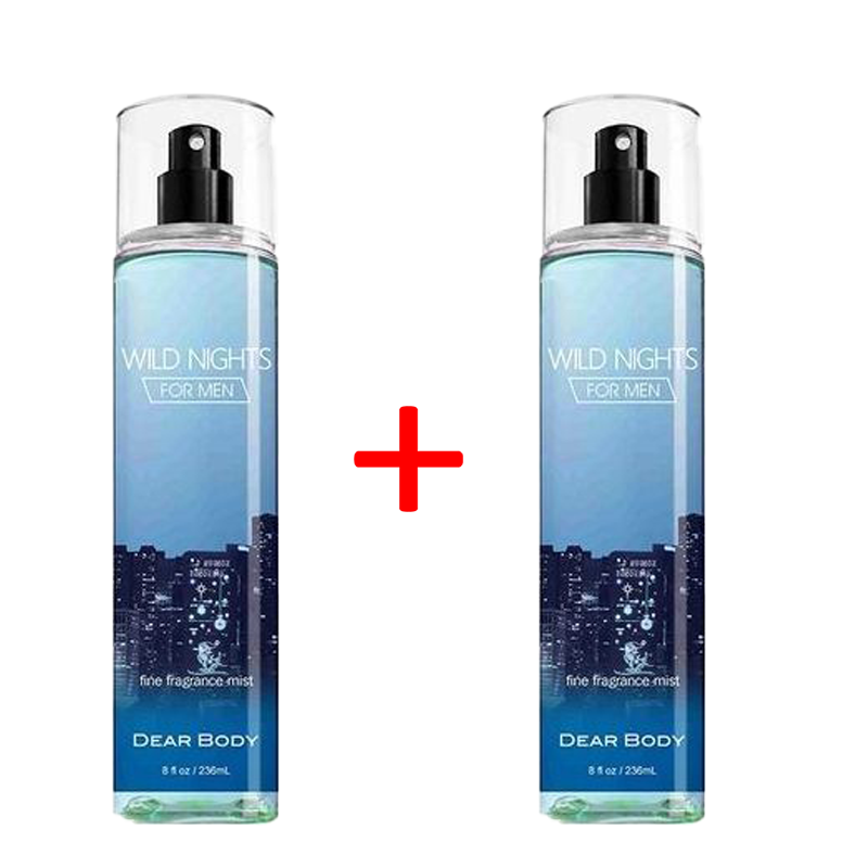 2 Pack Dear Body Wild Nights For Men Body Mist Unique and Thought Provoking Fragrance Fresh Fragrance Body Splash Wild Nights For Men Best Gift For Someone Body Sprays Signature Collection