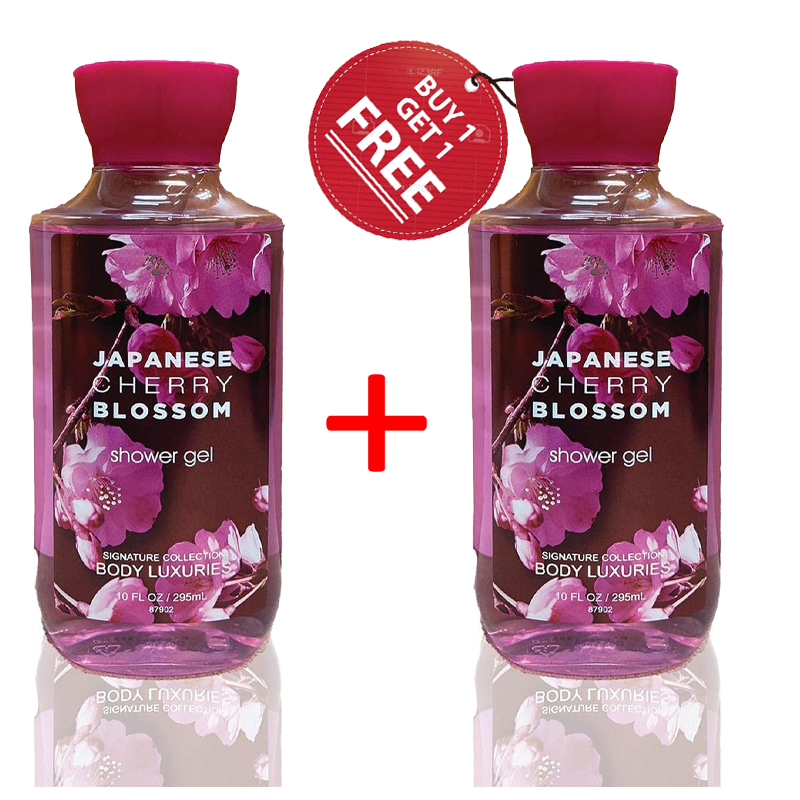 2 Pack Dear Body Japanese Cherry Blossom Shower Gel(10 FL OZ / 295ML) Moistuizing Vitamin E Aloe Vera Scented Body Luxuries Signature Colection Keep Fresh Shower Gel