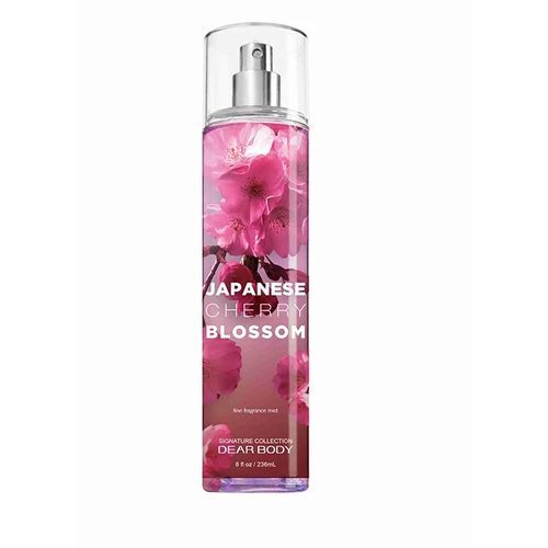 5 Pack Dear Body Japanese Cherry Blossom and Pump Lotion, Shower Gel, Mist, Cream and Body Lotion Sweet Fresh Scent Signature Collection Body Luxuries Body Washes 5 in 1 Set