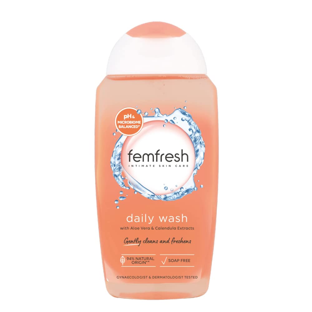 Femfresh Ultimate Care Active Vaginal Wash - Intimate Feminine Hygiene Shower Care Femfresh Intimate Skin Care Daily Wash - 250ml Feminine Washes Shower Care