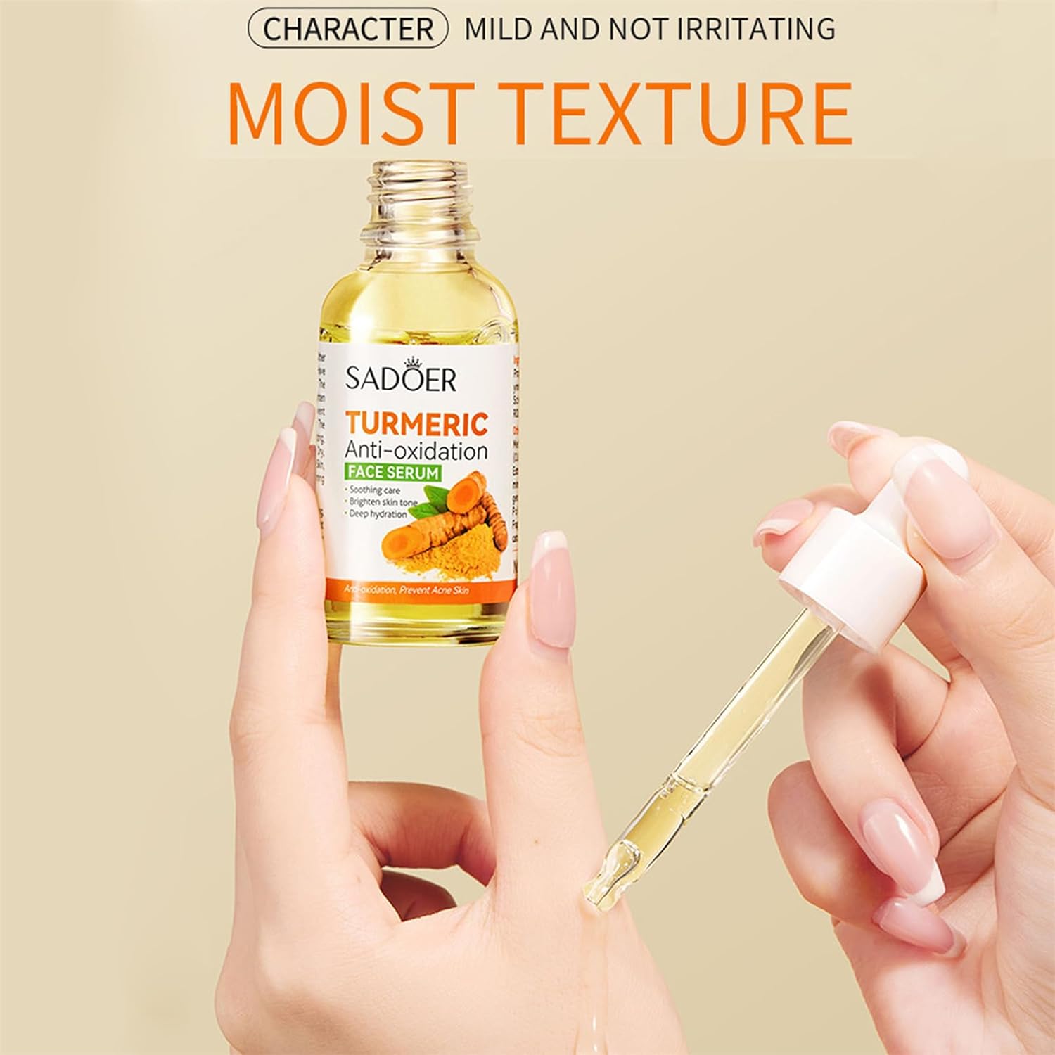 Sadoer Turmeric Anti-Oxidation Face Serum Dark Spots Turmeric Oil and Turmeric Scrub for Face & Body Turmeric Skin Care Set for Women and Men (Serum Cleanser Set)