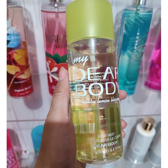 Dear Body Malibu Lemon Blossom Fragrance Mist 250ml Malibu Lemon Blossom Vanilla With Unique Fragrance and Luxuriant Foliage Unisex Fragrance 250ml