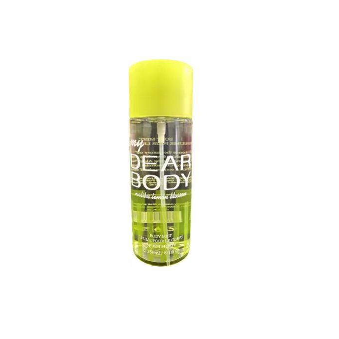 Dear Body Malibu Lemon Blossom Fragrance Mist 250ml Malibu Lemon Blossom Vanilla With Unique Fragrance and Luxuriant Foliage Unisex Fragrance 250ml
