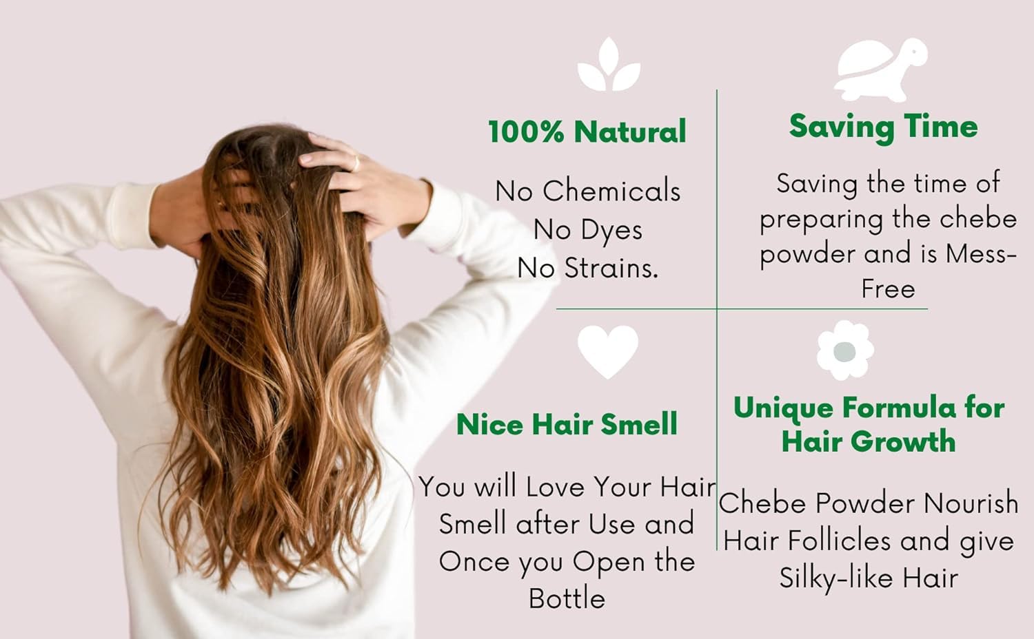 Amalico Hair Shampoo with Chebe Powder for Hair Growth | Natural African Chebe Powder For Hair Growth Strengthen Hair Strands Sulfate Free Shampoo - 16.9 OZ