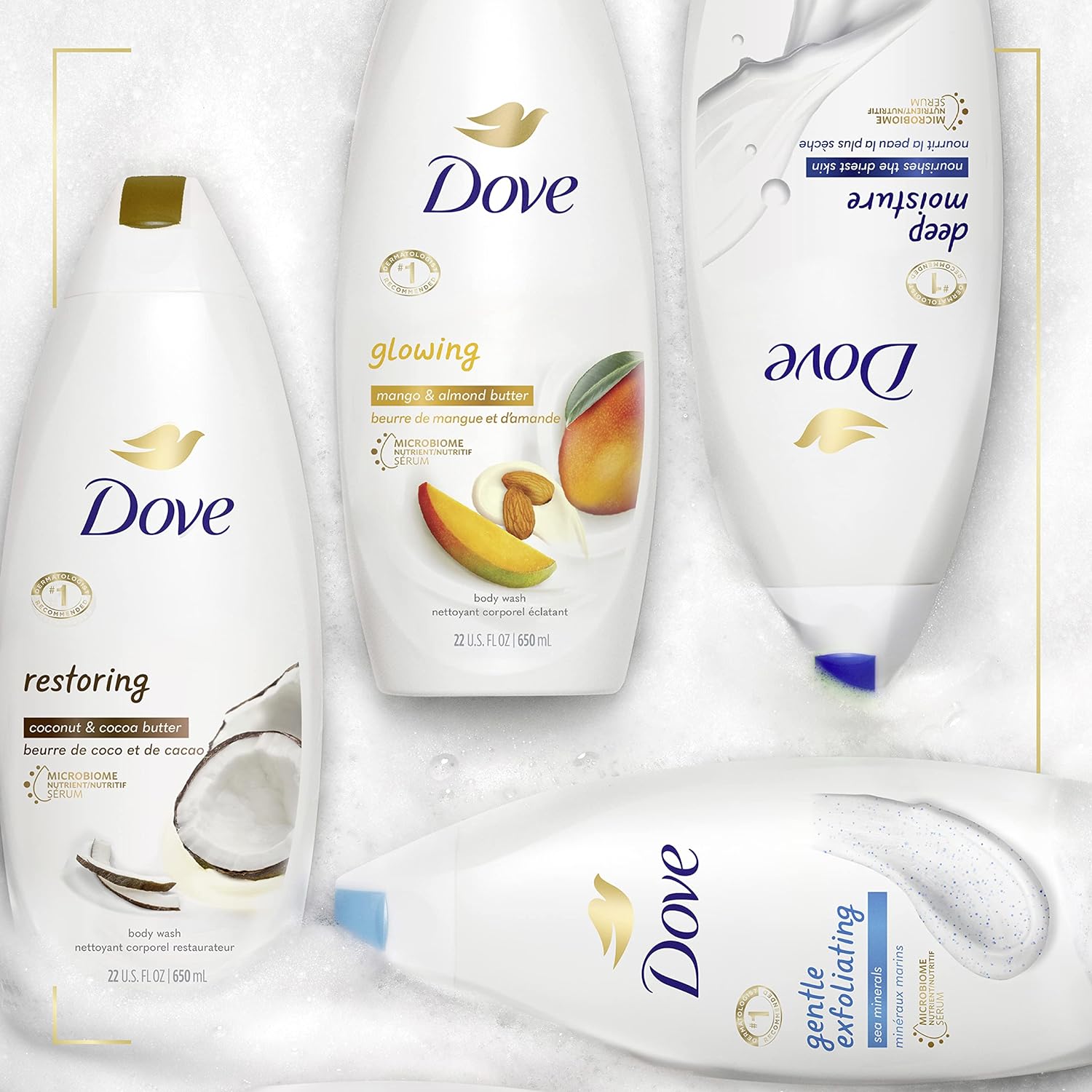 500ml Dove Purely Pampering Body Wash for Dry Skin 500ml Coconut Butter and Cocoa Butter Effectively Washes Away Bacteria While Nourishing Your Skin