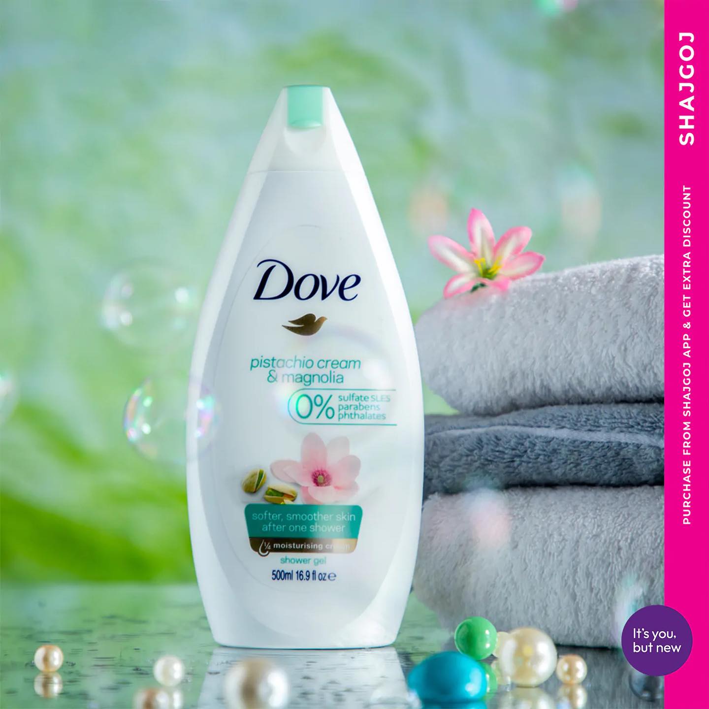 500ml Dove Body Wash Pistachio Cream 750ml Effectively Washes Away Bacteria While Nourishing Your Skin 22 oz 500ml Combination of Skin-natural Nourishers and Plant-based Moisturizers Body Wash