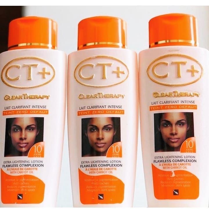 Ct+ Clear Therapy Extra Lightening Lotion With Carrot Oil For Flawless Complexion-Smoothen & Softens Skin Lightening the Skin Reduces Pigmentation Fast Whitening Results 400ml