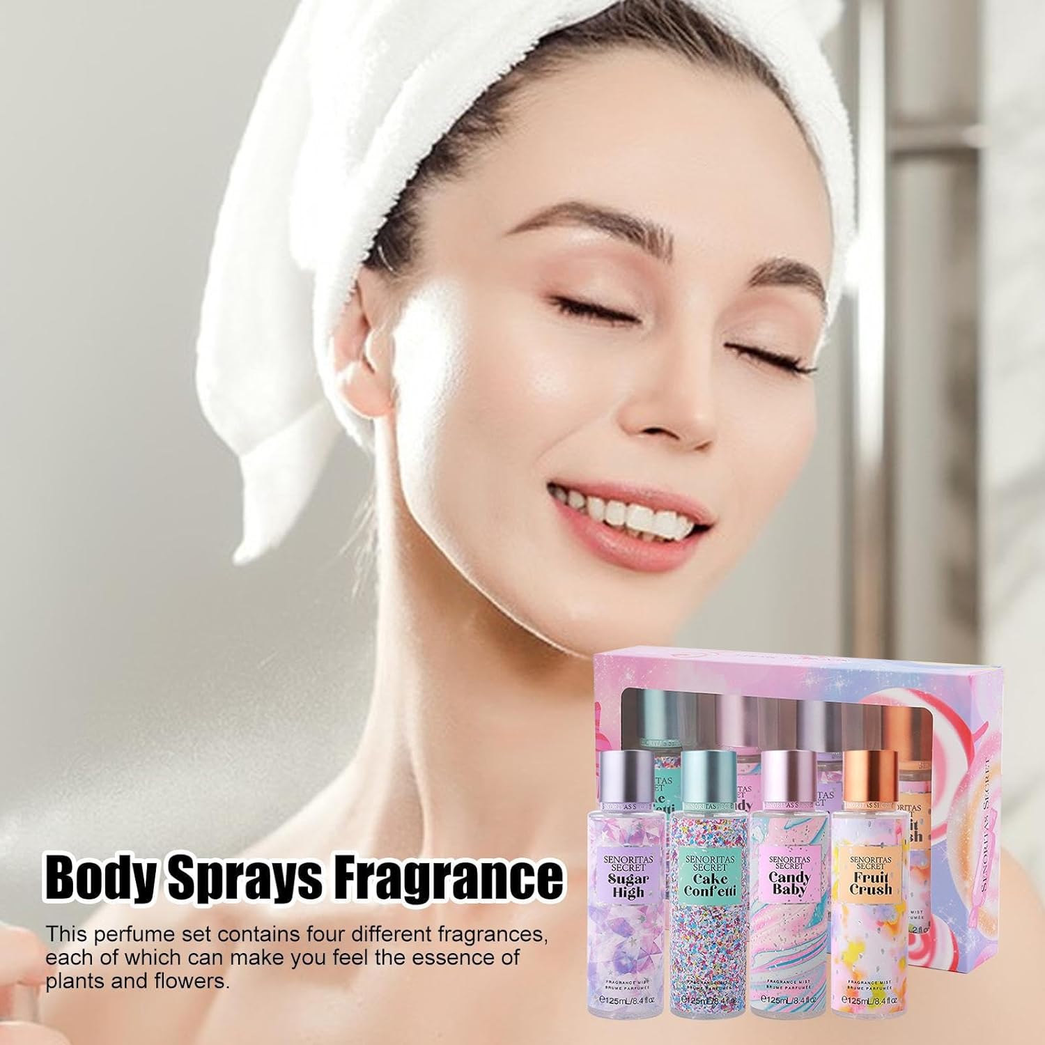 Victoria's Secret Cake Confetti Fragrance Mist 250ml - Romantic Perfume Set for Women - Long-Lasting, Non-Irritating, Multi-Purpose Spray Fragrances for Women Girls Body Signaaure Collections