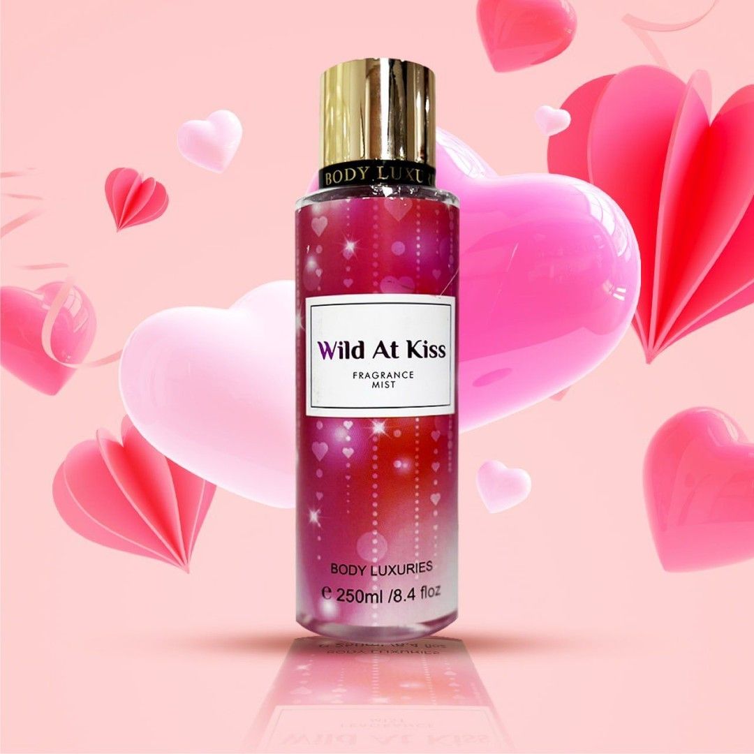 Body Luxuries Wild At Kiss 250ml Fragrance Body Mist For Women Romantic Perfume Set for Women - Long-Lasting, Non-Irritating, Multi-Purpose Spray Girls Body Signature Collections