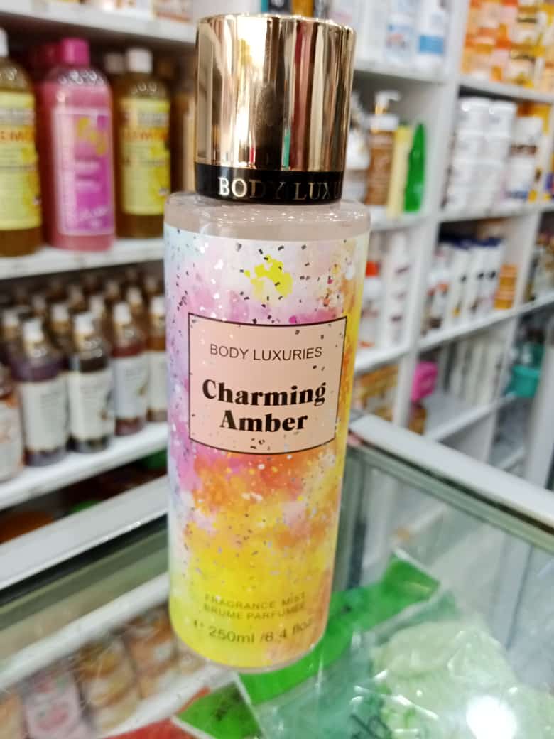 Body Luxuries Charming Amber 250ml Fragrance Body Mist For Women Romantic Perfume Set for Women - Long-Lasting, Non-Irritating, Multi-Purpose Spray Girls Body Signature Collections