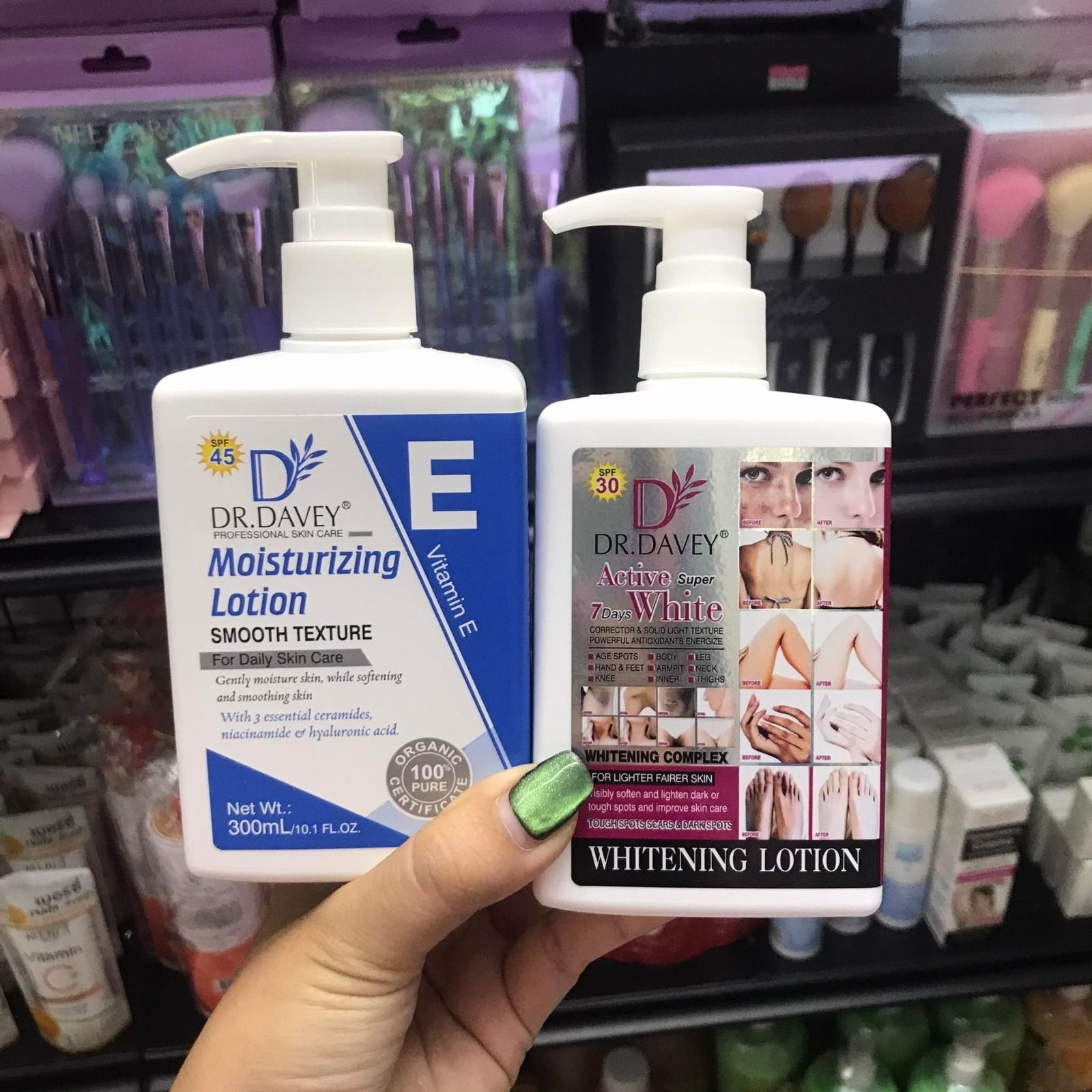 DR.DAVEY Active Super 7 Days Whitening Lotion Dark Spots Whitening Complex Smooth Texture Spf45 / Active Super 7day White Whitening Lotion 300m Body Lotion