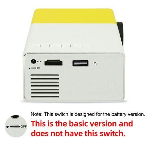 Portable HomeOffice LED Projector Project Machine Home Cinema Theater Yellow