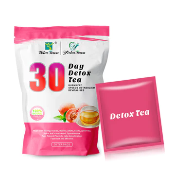 30 Day Detox Tea (Peach Flavour) | Herbal Tea for Body Detoxing, Belly Fat, and Metabolism