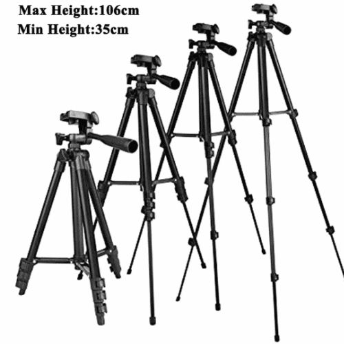 TRIPOD STAND FOR MOBILE PHONES CAMERA WITH HOLDER CLIP