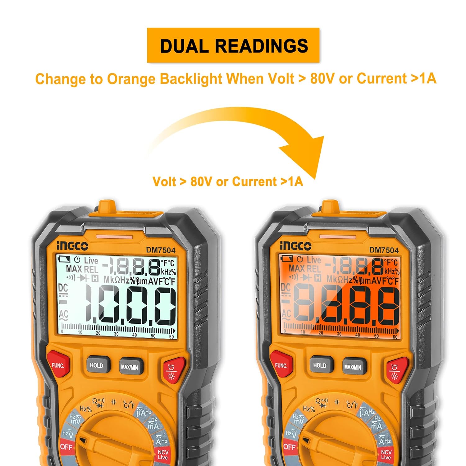 INGCO DM7504 Digital multimeter 600V/1000V
