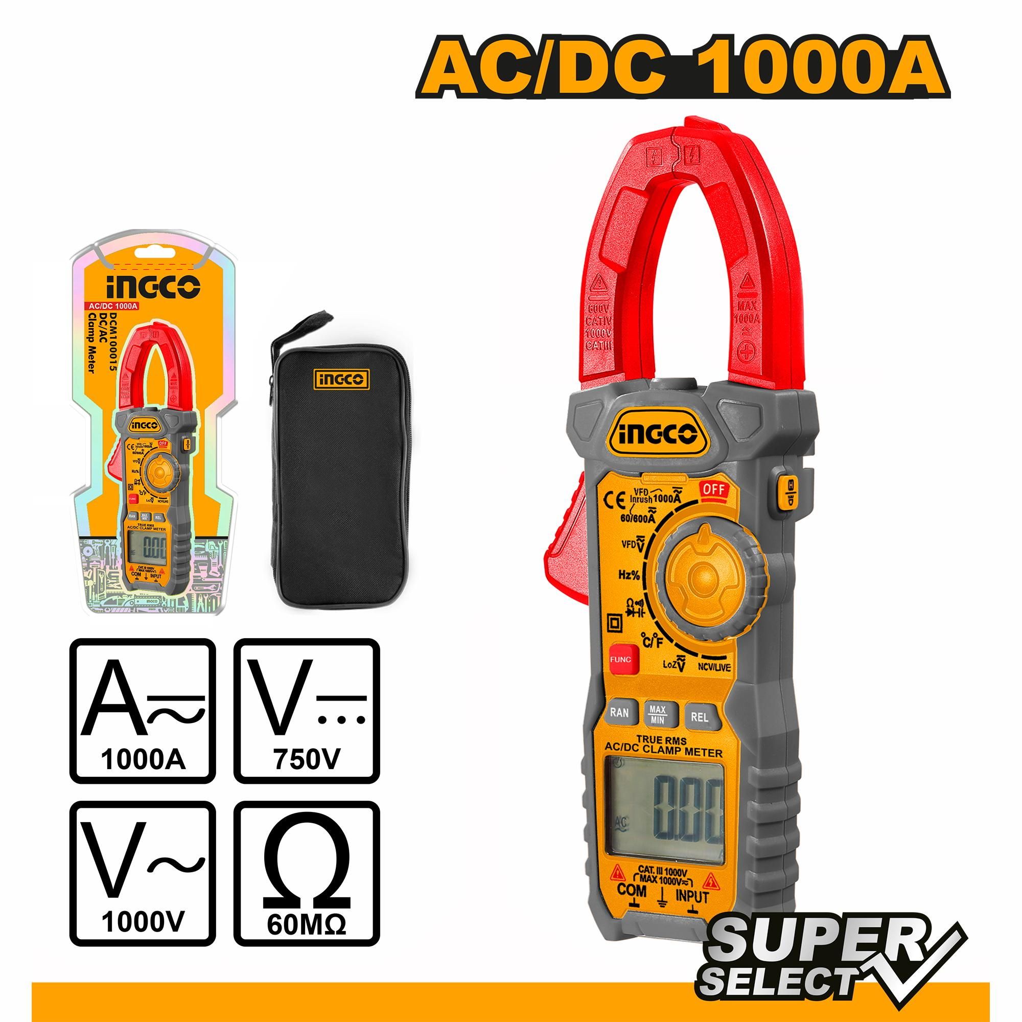 INGCO DCM100015 DC/AC clamp meter 1000A