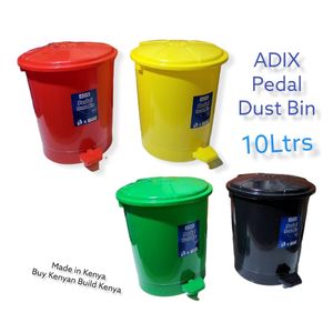Adix Pedal Plastic Dustbin, 10 Litres