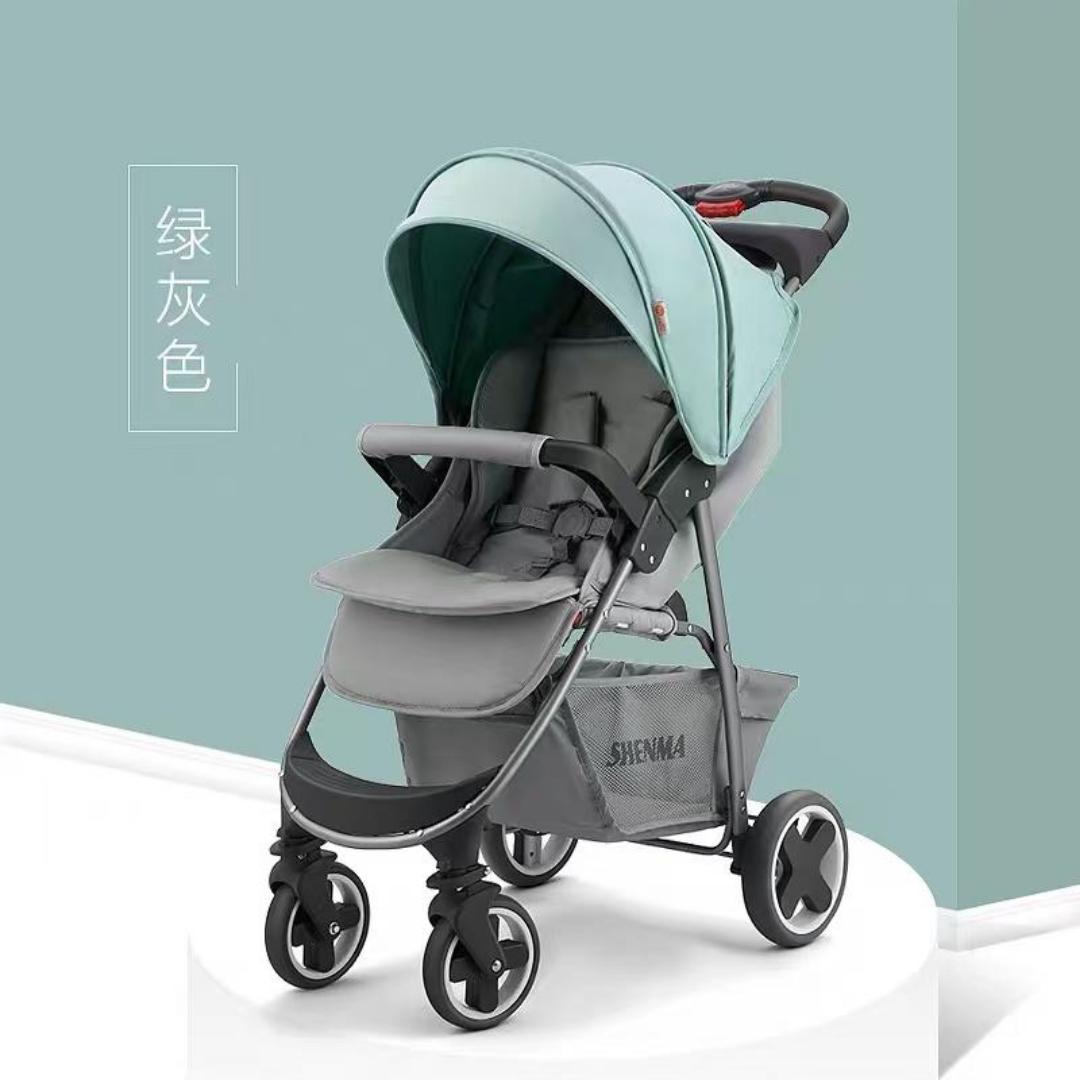 Premium Lightweight Baby Stroller with Sun Canopy, Adjustable Backrest, 360° Swivel Wheels, Large Storage Basket & Breathable Cushion Seat – Suitable for Newborn to 3 Years