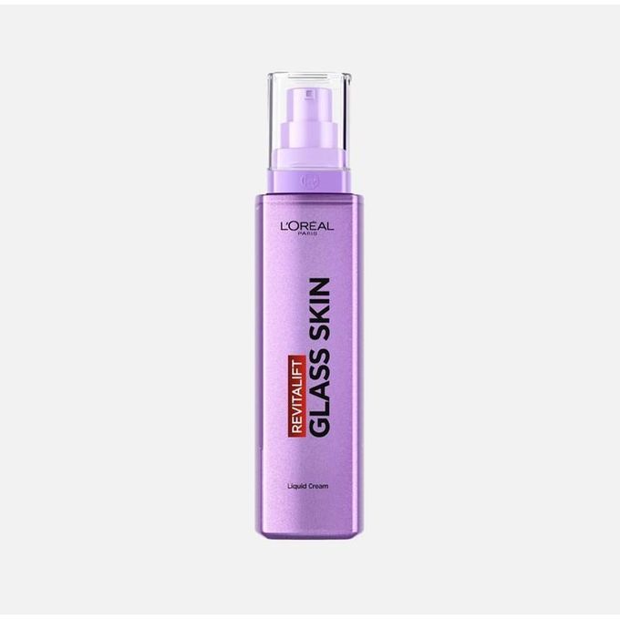 L'Oréal Paris Revitalift Filler Glass Skin Liquid Cream with Hyaluronic Acid. Lightweight Hydrating Formula for a Bouncy, Glossy Glow and Visibly Plumper Skin Texture.