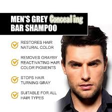 Shampoo Bar For Black Hair Repair And Moisturizer Mane Black Reverse Bar Soap Cover Bar Soap For Black Hair For Men Hair Coverage