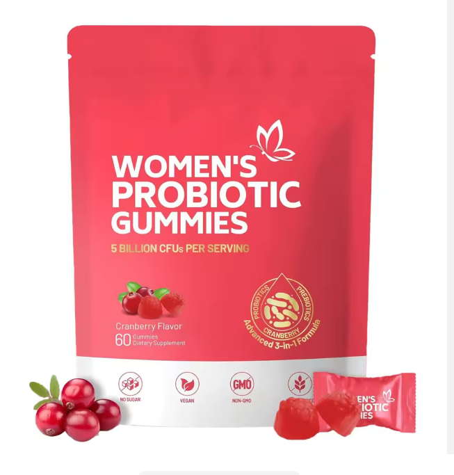 Women Probiotic Gummies - Women's Exclusive pH Balanced probiotics Women’s Probiotics Gummies – Vaginal Digestive Health Support,Cranberry, Zinc, D3 Magnesium,Odor, Immune Gut Health