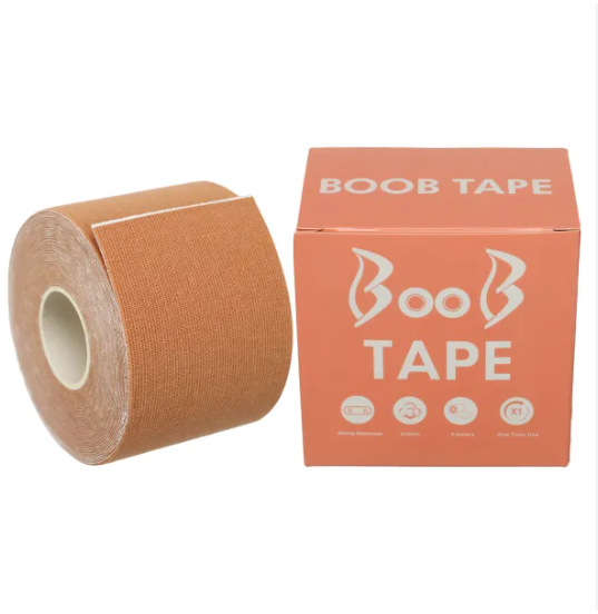 5cmx5M Boob Tape Bra Self Adhesive Tape Bra -heavy-duty, stretchy hypoallergenic and breathable invisible Body and Breast Lifting Tape
