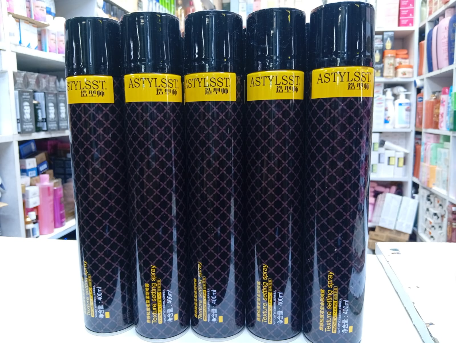 ASTYLSST Hair Texture Setting Spray/ Strong Hair holding  spray 400ml - adds grip, volume, and movement to curls, updos, or layered hair without causing a stiff, stickyness -controls excess oil shine