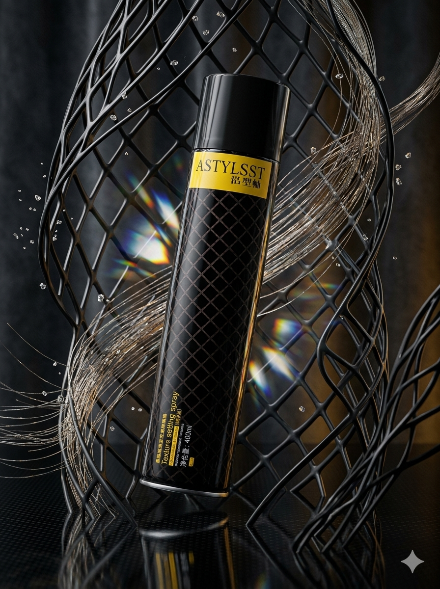 ASTYLSST Hair Texture Setting Spray/ Strong Hair holding  spray 400ml - adds grip, volume, and movement to curls, updos, or layered hair without causing a stiff, stickyness -controls excess oil shine