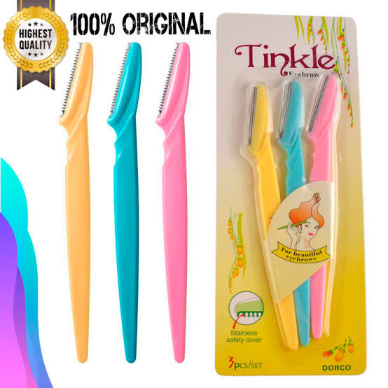 3pcs Tinkle Eyebrow razor & shaper - serves as  facial hair razor  Tinkle eyebrow razor & shaper shaper
