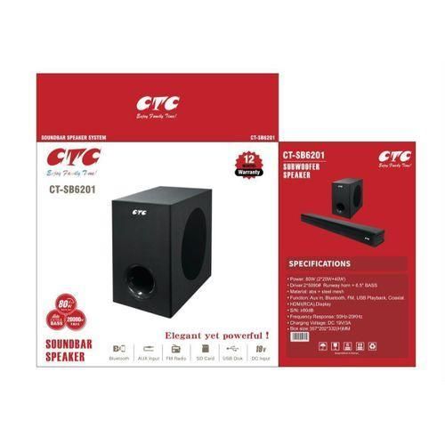 CTC CT-SB6201 80W Soundbar Speaker System with Subwoofer,,
