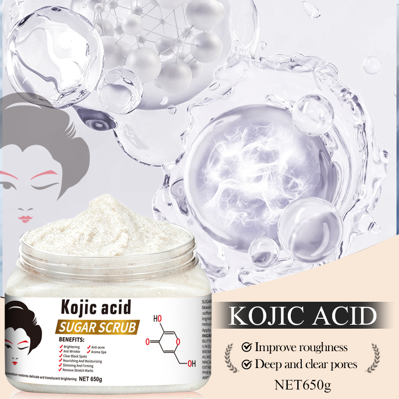 DR.DESS Kojic Acid Body Scrub Clean Face Blackhead Remover Deep Pore Cleansing Facial Mask Skin Moisturizing Hydrating exfoliates dead skin leaving skin softer, clearer and glowing
