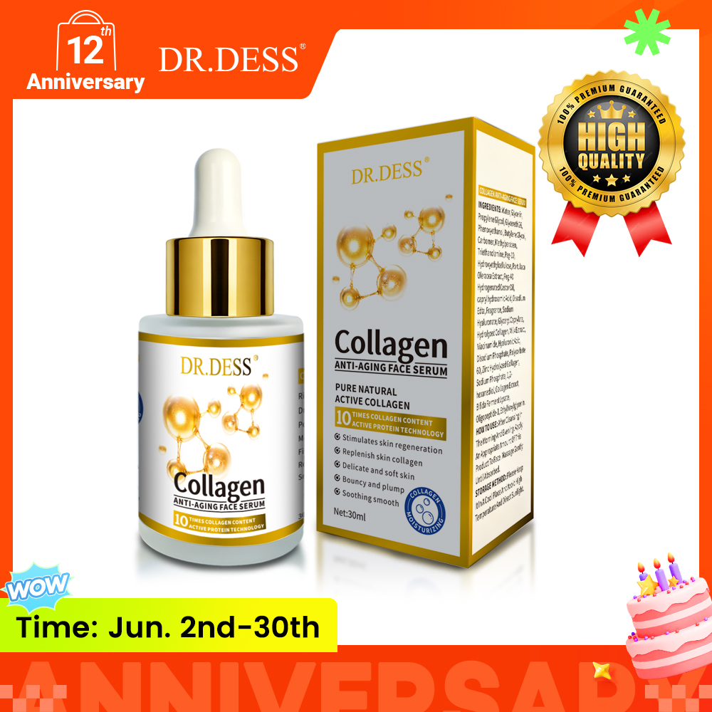 DR.DESS Collagen Face Serum hydrating firming boost skin elasticity, reduce the appearance of fine lines, and promote a youthful, radiant complexion Anti Aging Face Serum