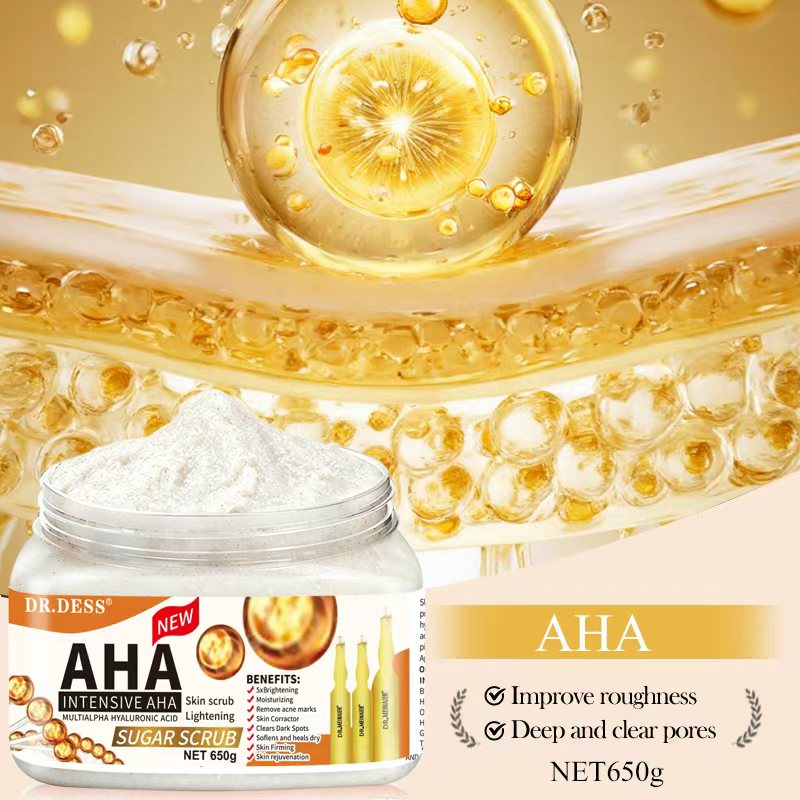 DR.DESS  AHA Intensive Exfoliating Body Scrub removes dead skin deep hydration Brightens Even out skin tone