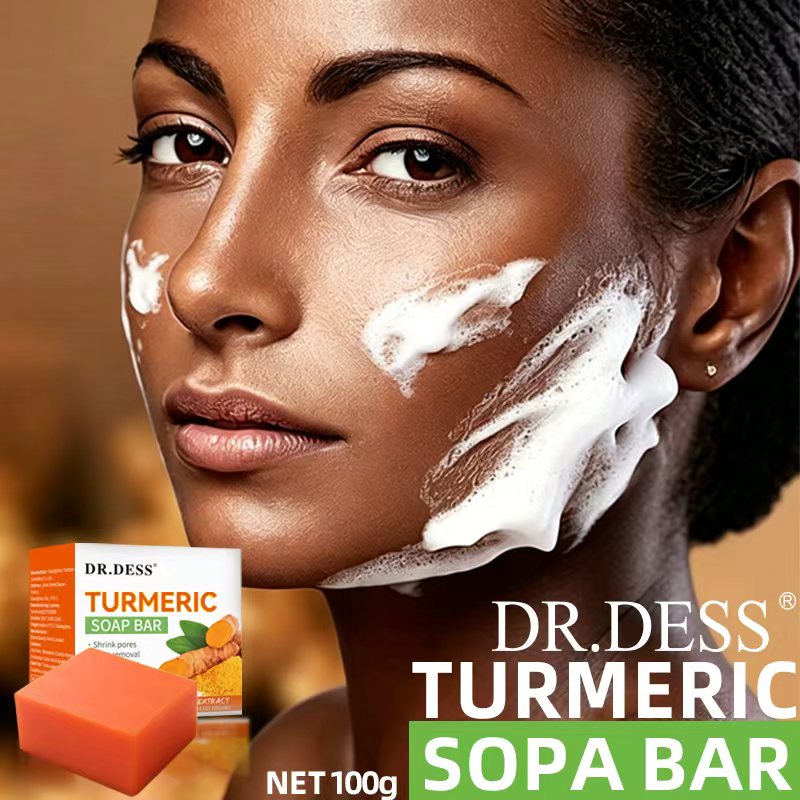 DR.DESS Turmeric Soap Anti Acne Skin Repair Deep Cleaning Skin Cleanser Soap Reducing Inflammation For Body and Face