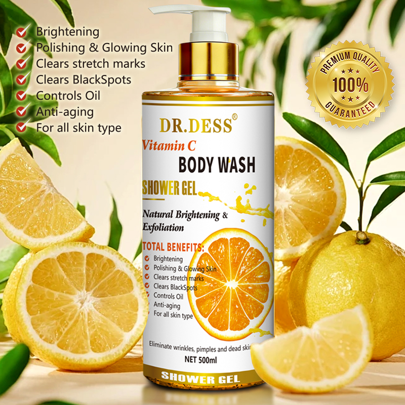 DR.DESS Vitamin C Turmeric Coffee Body Wash Exfoliating Foaming Shower Gel Removes Dead Skin nourish the skin and improve the moisture barrier provides a rich lather nourish the skin  Refreshing Scent